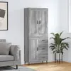 Image de vidaXL Buffet Haut Sonoma gris 69,5x34x180 cm