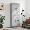 Image de VIDAXL Buffet haut - Gris béton