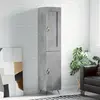 Image de vidaXL Buffet haut Gris béton 34,5x34x180 cm