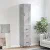 Image de vidaXL Buffet haut - Gris béton 34,5x34x180 cm