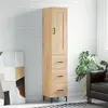 Image de VIDAXL Buffet haut chêne sonoma 34,5x34x180 cm