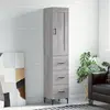 Image de vidaXL Buffet haut Sonoma gris 34,5x34x180 cm