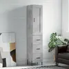Image de VIDAXL Buffet haut - Gris béton