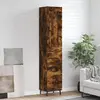 Image de vidaXL Buffet haut Chêne fumé 34,5x34x180 cm
