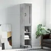 Image de vidaXL Buffet haut - Gris béton