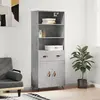 Image de vidaXL Buffet haut - Gris béton