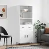 Image de vidaXL Buffet haut blanc 69,5x34x180 cm