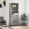 Image de vidaXL Buffet haut 180 cm - Sonoma gris