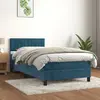 Image de vidaXL Sommier et matelas 80x200 - Bleu foncé
