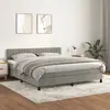 Image de vidaXL Sommier et Matelas Velours Gris 180x200 cm