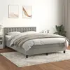 Image de VidaXL Sommier à lattes Gris clair 140x190 cm - Velours