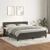 Image de VIDAXL Sommier Velours - Gris Foncé 160x200 cm