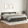 Image de vidaXL Sommier à lattes et matelas - 200x200 cm - Gris foncé