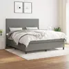Image de vidaXL Sommier à lattes avec matelas 180x200 cm - Gris foncé