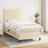 Image de vidaXL Sommier à lattes de lit avec matelas - Crème - 80 x 200 cm