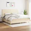 Image de VIDAXL Sommier à lattes de lit avec matelas - Crème 200x200 cm