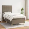 Image de vidaXL Sommier à lattes et matelas 90x190 cm - Tissu taupe
