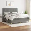 Image de VIDAXL Lit à Sommier Gris Foncé 180x200cm