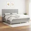 Image de vidaXL Sommier avec Matelas - Gris Clair 200x200 cm