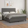 Image de vidaXL Sommier à lattes avec matelas 160x200 cm Gris