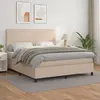 Image de vidaXL Sommier à lattes avec matelas Cappuccino 180x200 cm