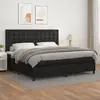 Image de vidaXL Sommier avec matelas 200x200 cm - Similicuir Noir