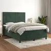 Image de vidaXL Sommier et Matelas 140x190 cm - Vert foncé