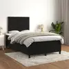 Image de VidaXL Lit Sommier Velours avec Matelas 120x200 cm - Noir
