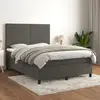 Image de vidaXL Sommier Gris foncé 140x200 cm Velours