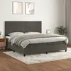 Image de VIDAXL 200x200 cm Velours - Gris foncé