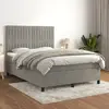 Image de VIDAXL Sommier à lattes avec matelas 140x200 cm - Gris clair