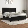 Image de vidaXL Sommier à lattes avec matelas 180x200 cm - Noir
