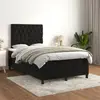 Image de vidaXL Sommier à lattes avec matelas - Noir 120x200 cm Velours