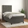 Image de VIDAXL vidaXL sommier à lattes avec matelas - Gris foncé 90x200 cm