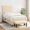 Image de vidaXL Sommier, matelas et banc crème 90x200
