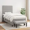Image de VIDAXL Sommier à lattes avec matelas - Gris clair 100x200 cm
