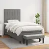 Image de VIDAXL Sommier à lattes et Matelas 100x200 cm Gris foncé