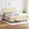 Image de VIDAXL lit à sommier 180x200 cm - Crème