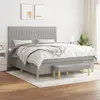 Image de VidaXL Sommier avec matelas - Gris clair 160x200 cm