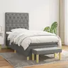 Image de VIDAXL Sommier Matelas Gris Foncé 80x200 cm Tissu