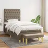 Image de VIDAXL Sommier avec Matelas - Taupe 90x190 cm Tissu