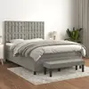 Image de VIDAXL Sommier à lattes avec matelas - Gris clair
