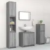 Image de vidaXL Ensemble salle de bain 4 pcs Sonoma gris