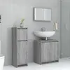Image de vidaXL Ensemble salle de bain 3 pcs sonoma gris