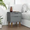 Image de vidaXL Table de chevet MOLDE Gris 40x35x48 cm