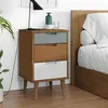 Image de vidaXL Table de chevet MOLDE - Marron 40x35x65 cm