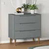 Image de vidaXL Commode MOLDE - Gris