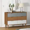 Image de VIDAXL Commode MOLDE Marron Pin massif