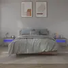 Image de VIDAXL Lot de 2 tables de chevet avec LED - Sonoma gris