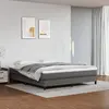 Image de VIDAXL Sommier et matelas 160x200 Similicuir gris